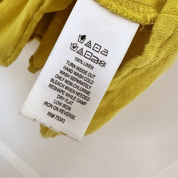 💛Cynthia Rowley Yellow Boxy Peplum T-Shirt - Picture 6 of 6